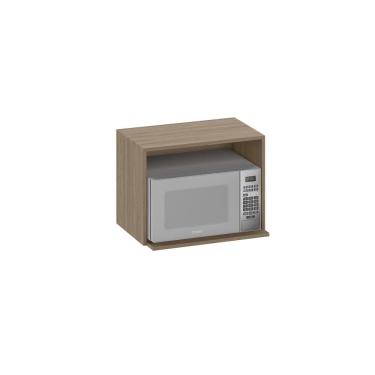 Imagem de Armário 58cm Nicho P/ Microondas Etna - Carvalho OAK/Off White Poliman