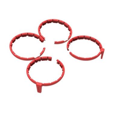 Imagem de Milageto 4 peças Drone Propeller Prots Protect Protect Scraw Crash Guard Tampa anéis para flip, Vermelho