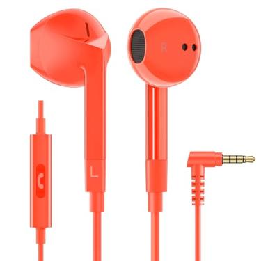 Imagem de LUDOS Fones de ouvido intra-auriculares FEROX com fio, 5 anos de garantia, fones de ouvido com microfone, isolamento de ruído com fio para fones de ouvido de 3,5 mm para iPhone, Samsung, laptop,