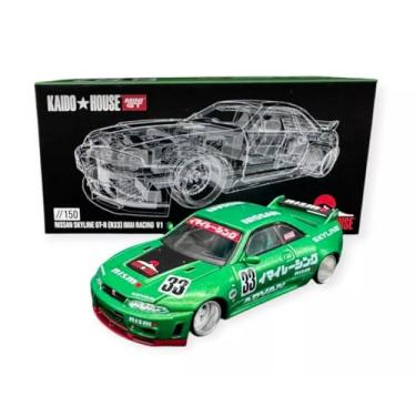 Imagem de Diecast Model Car Compatible for Kaido House x Mini GT 1:64 Nissan Skyline GT-R (R33) Imai Racing V1 Green Limited Edition Die-cast KHMG150