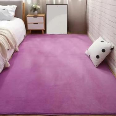 Imagem de Tapetes cinza Coral Veludo Sala de estar Tapete antiderrapante Tapetes de cabeceira Grande tapete macio Tapete de jogo infantil Decoração retangular para casa, 11,160x230cm