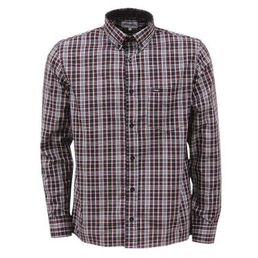 Imagem de Camisa Masculina Manga Longa Xadrez Vinho Wrangler 37882