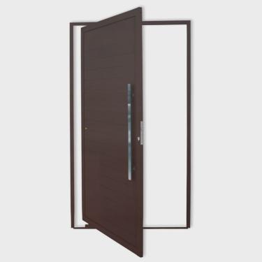 Imagem de Porta de Alumínio Pivotante Lambril 210x100cm com Puxador Corten Super Brimak