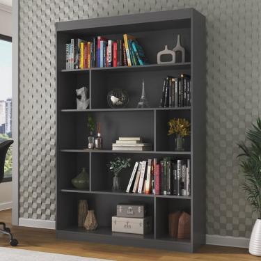 Imagem de Estante para Livros 4 Prateleiras 181cmx120cm Home Office Espresso Móveis