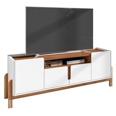Imagem de Rack Bancada Lizz 170cm para TV até 60 - Casa D Branco/Cedro
