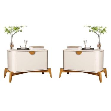 Imagem de Jogo Mesa De Cabeceira Liepzig Off White