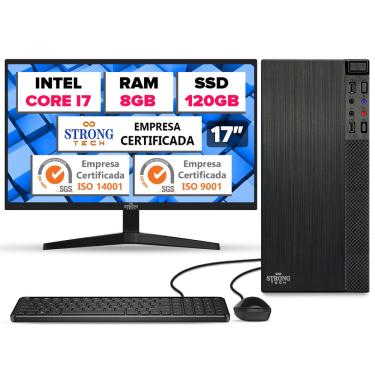 Imagem de Computador Completo Intel Core i7 8GB ssd 120GB Monitor 17 4 Núcleos Super Turbo Pc Hdm...