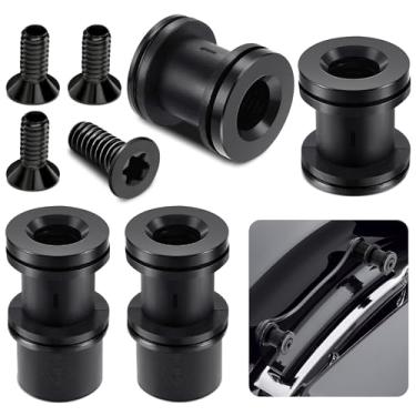 Imagem de PBYMT Four Point Docking Hardware Kits Quick Release Sissy Bar Luggage Rack Motorcycle Fit for Harley Touring Street Glide Electra Glide Road Glide Road King 2009-2024, Black