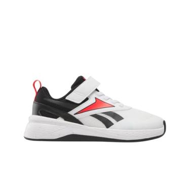 Imagem de Reebok Tênis masculino de couro clássico infantil, Cinza neblina/giz/vermelho vetor, 2.5 Little Kid