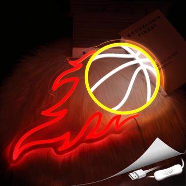 Imagem de Whfobfe Sinal de néon com luzes de néon LED para decoração de parede LED alimentado por USB para decoração de quarto