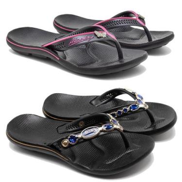 Imagem de chinelo ortopédico com pedra sandalia para idosos  alivio a dor anatôm