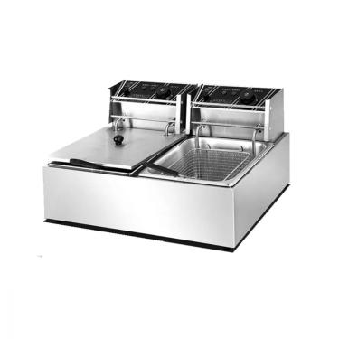 Imagem de Fritadeira Elétrica 2 Cubas Aço Inox 10 Litros 220V 5000W