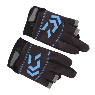 Imagem de Luvas de Pesca Nylon Desgaste de Desgaste Resistente a Auto -adesivo Ajuste o Aperto Ajustável Luvas de Proteção Solar para Pesca Ao Ar Livre