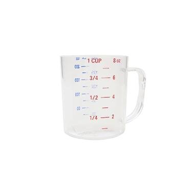 Imagem de Thunder Group PLMD008CL Copo medidor, 1 xícara (0,25 litros), 8 cm C x 6 cm L x 8 cm A, com alça, policarbonato, transparente, pacote com 12