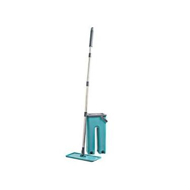 Imagem de Conjunto Rodo Flat Mop com Balde Lava e Seca, 5 Litros, 2 Refis, Base 32cm, Cabo 112cm