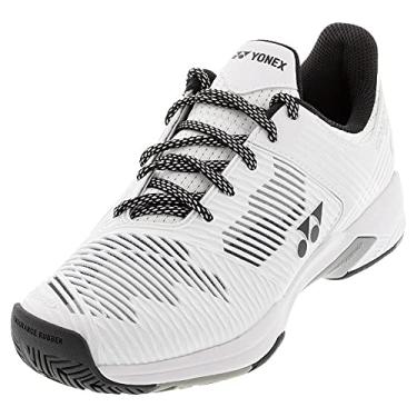 Imagem de YONEX Tênis masculino Sonicage 2 - Preto, Branco, 11.5 Women/11.5 Wide Men