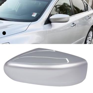 Imagem de Moonlinks Compatível com Nissan Altima capa de espelho de substituição 2013 2014 2015 2016 2017 2018, acabamento de tampa espelhada prata sem luz de seta para lado esquerdo do motorista