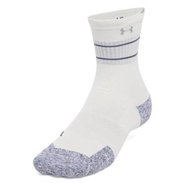 Imagem de Meia de Corrida Under Armour Cushion, Branco, 41-44