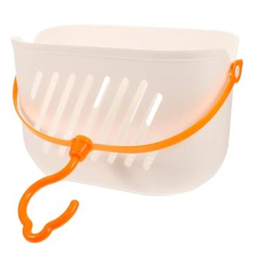 Imagem de Zerodeko Cesta De Armazenamento - Organizador De Cesta De Plástico Para Banheiro Cozinha Prateleira De Porta Despensa E Organização Doméstica (Branca)