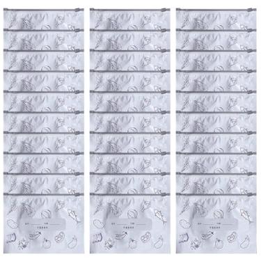 Imagem de Sacos de Armazenamento de Alimentos Reutilizáveis, Sacos para Lanches com Fecho Deslizante, 30 Unidades Acessórios Cozinha Estanques Embalagens Para Lanches Legumes Cereais Frutas