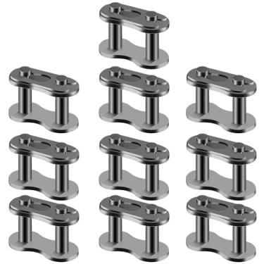 Imagem de YOFMOO 10 peças 415 Conector mestre de reparo de corrente de acionamento Link dividido para 49cc 50cc 60cc 66cc 70cc 80cc 2 tempos motor a gás bicicleta motorizada ATV Quad Scooter Motocicleta Go Kart