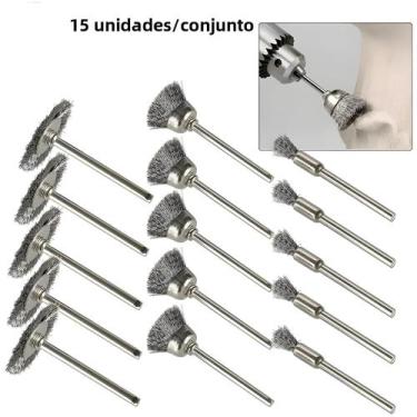 Imagem de 15 Peças Escova De Fio De Polimento Roda De Remoção De Ferrugem Para B