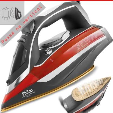 Imagem de Ferro Passar Roupa Philco A Vapor 1200w PFV3200V Passa no cabide com jato extra de vapor