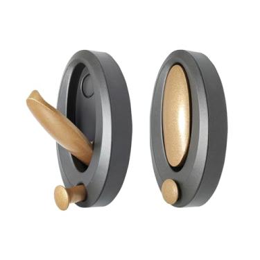 Imagem de HhdvdyWgd 2 ganchos de parede dobráveis resistentes, gancho invisível dobrável de liga de alumínio para toalhas, chaves, chapéus, bolsas, roupas - ganchos decorativos e economizadores de espaço com