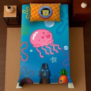 Imagem de Cobre leito solteiro 2 peças personagens malha macio roupa de cama - G