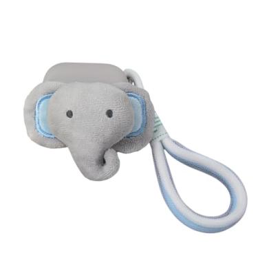 Imagem de Capa de fone de ouvido feita à mão super engraçada com elefante cinza para AirPods Pro, capa fina de silicone TPU macio para carregamento sem fio, capa protetora para AirPods Pro 2 para fones de