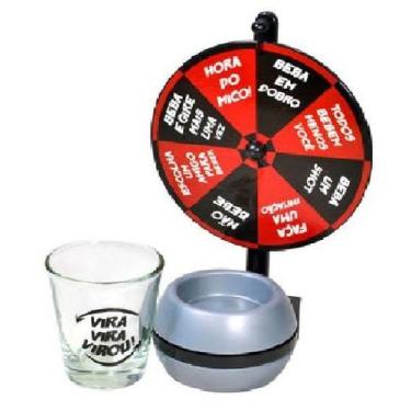 Imagem de Jogo Shot roleta Vira Vira Copo Drink Tequila Beber - Riomaster
