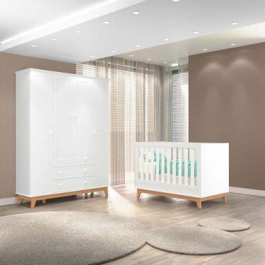 Imagem de Quarto Infantil Duplo 100% MDF Tuboarte com Guarda-Roupas Henry e Berç