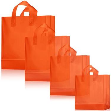Imagem de Sacos de presente Weewooday, 100 peças de plástico fosco com alças lar