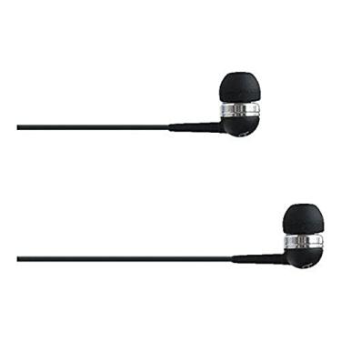 Imagem de 4xem Fone de ouvido com fio para smartphones universais – Embalagem de varejo – Preto