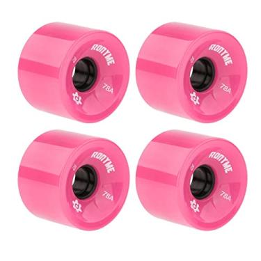 Imagem de predolo 4 Peças de Rodas de Skate de Reposição 78A de 2,75'' X 2'', Macias com Bastante Aderência, Duras O Suficiente para Terrenos Acidentado, Cor de rosa