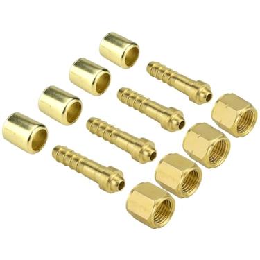 Imagem de SÜA - Kit de reparo para mangueiras de soldagem de identificação Twin Oxy/Fuel 3/40.6 cm com conectores tamanho "A" 3/20.3 cm-24 - oxigênio e acetileno/propano