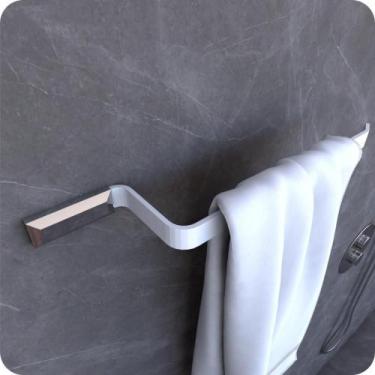 Imagem de Suporte Porta Toalha De Rosto Parede Branco e Cromo Empire - MetalCrom