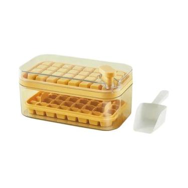 Imagem de Forma De Gelo De Silicone De Camada Dupla Com 64 Cavidades, Tipo Press