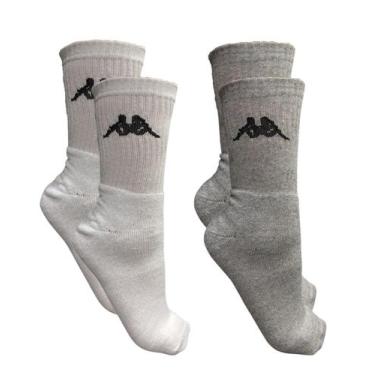 Imagem de Kit 2 pares meia esportiva kappa cano longo atoalhada - tam 39-44, Bra