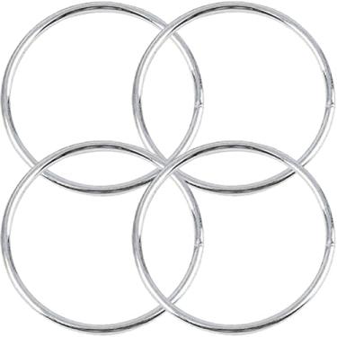 Imagem de 4 peças anel de argola de macramê, BetterJonny 30,5 cm argolas de metal para artesanato prata apanhador de sonhos anéis de guirlanda anéis de argola para decoração de casa artesanato DIY