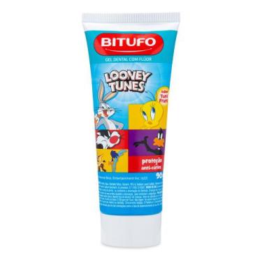 Imagem de Gel Dental Infantil Bitufo Looney Tunes Com Flúor 90g, 90G