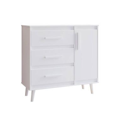 Imagem de Cômoda Sapateira Pé Palito 1 Porta 3 Gavetas Lima