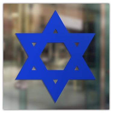 Imagem de (2 peças) Adesivo de para-choque de estrela de Davi decalque de vinil símbolo judaico design religioso para janela de carro laptop parede impermeável removível decoração espiritual 12 cm