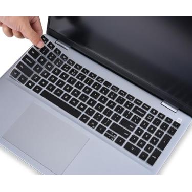 Imagem de Capa de teclado para laptop Dell 16 Plus 2025 DB16250, Dell 16 Plus 2 em 1 DB16255 DB06250, laptop Dell 16 DC16250 DC16251, Dell Inspiron 16 5640 5645, protetor de teclado preto