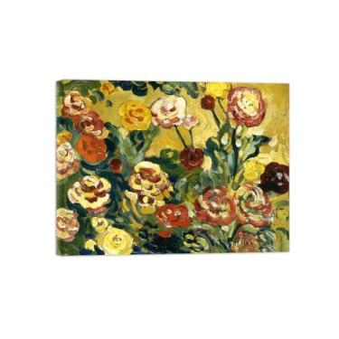 Imagem de Flores Pintura em tela Famosa Pintura Reprodução-Quadros para sala de estar-Flores 8-Pôster pronto para pendurar 60x80cm Tela Embrulhada
