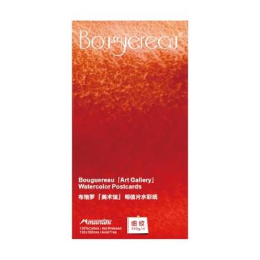 Imagem de Mairtini Bouguereau Série de galeria de arte artística 100% algodão cartão postal aquarela folha única 300 g 20 folhas 102 x 192 mm (prensado a quente)