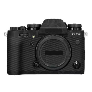 Imagem de X-T3 Adesivo de capa de câmera antiarranhões para FujiFilm X-T3 Película protetora de câmera Decalques XT3 (Triângulo Preto)