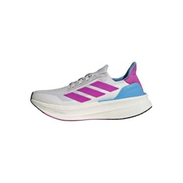 Imagem de adidas Tênis de corrida feminino Ultraboost 5X, Cinza/Roxo Burst/Semi Blue Burst, 37