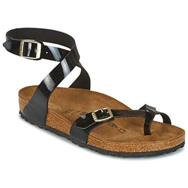 Imagem de Birkenstock Palmilha macia Arizona - couro (unissex), Preto envernizado., 5-5.5