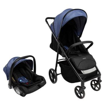 Imagem de Carrinho com Bebê Conforto Travel System Magno Duo Azul Oceano - Infanti